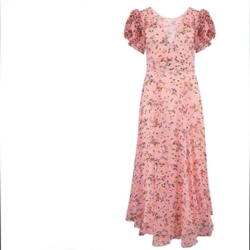 Clemence Dress in Sunset Pink
LoveShackFancy size 2 silk dress in Sunset Pink - Picture 2 of 14